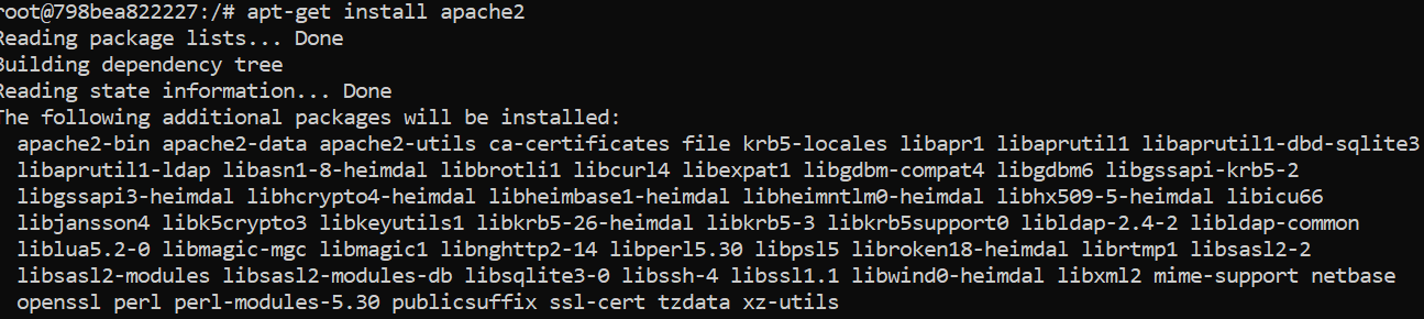 Installing Apache 2 in terminal